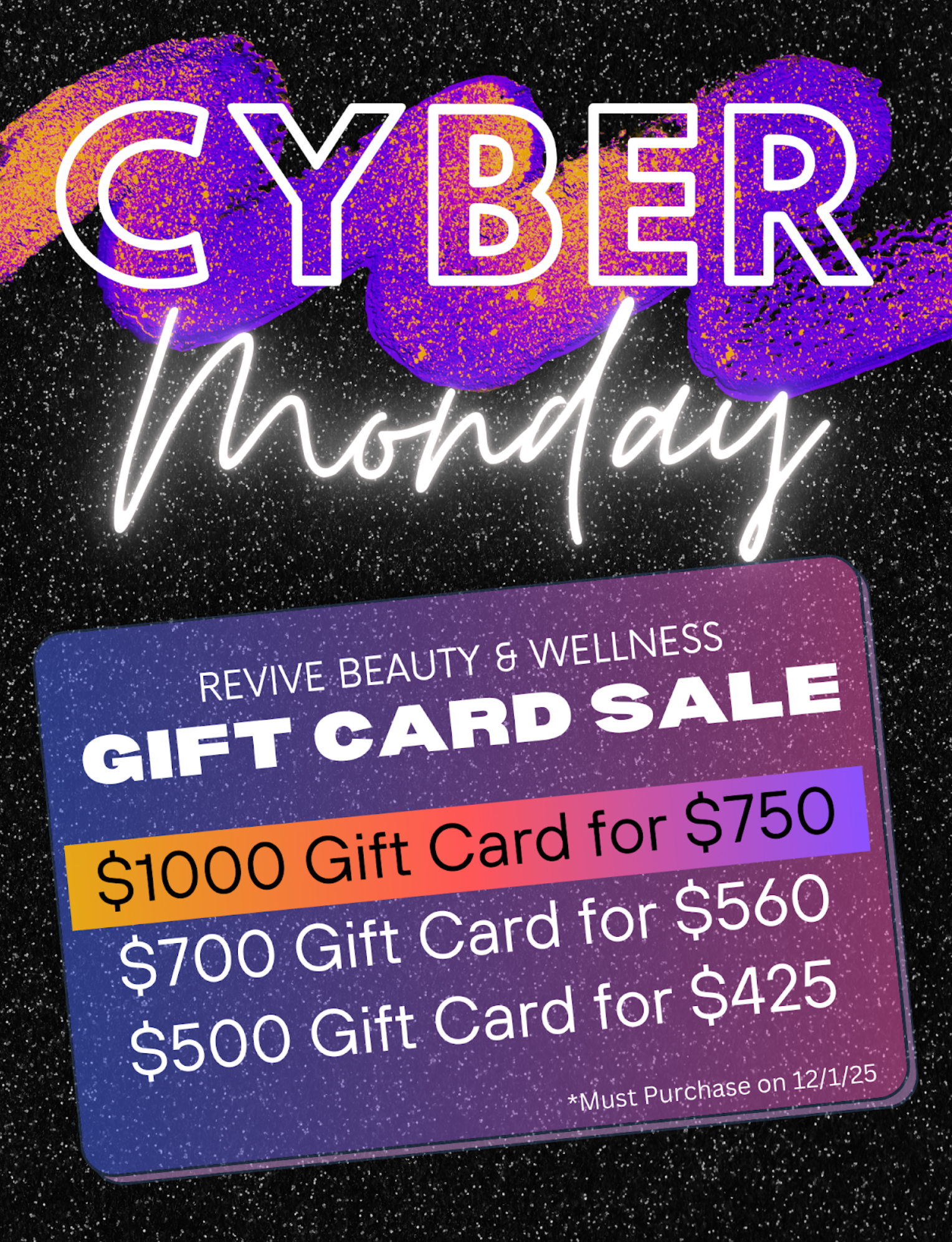Cyber Monday Gift Card Event: Your Glow, Your Way
